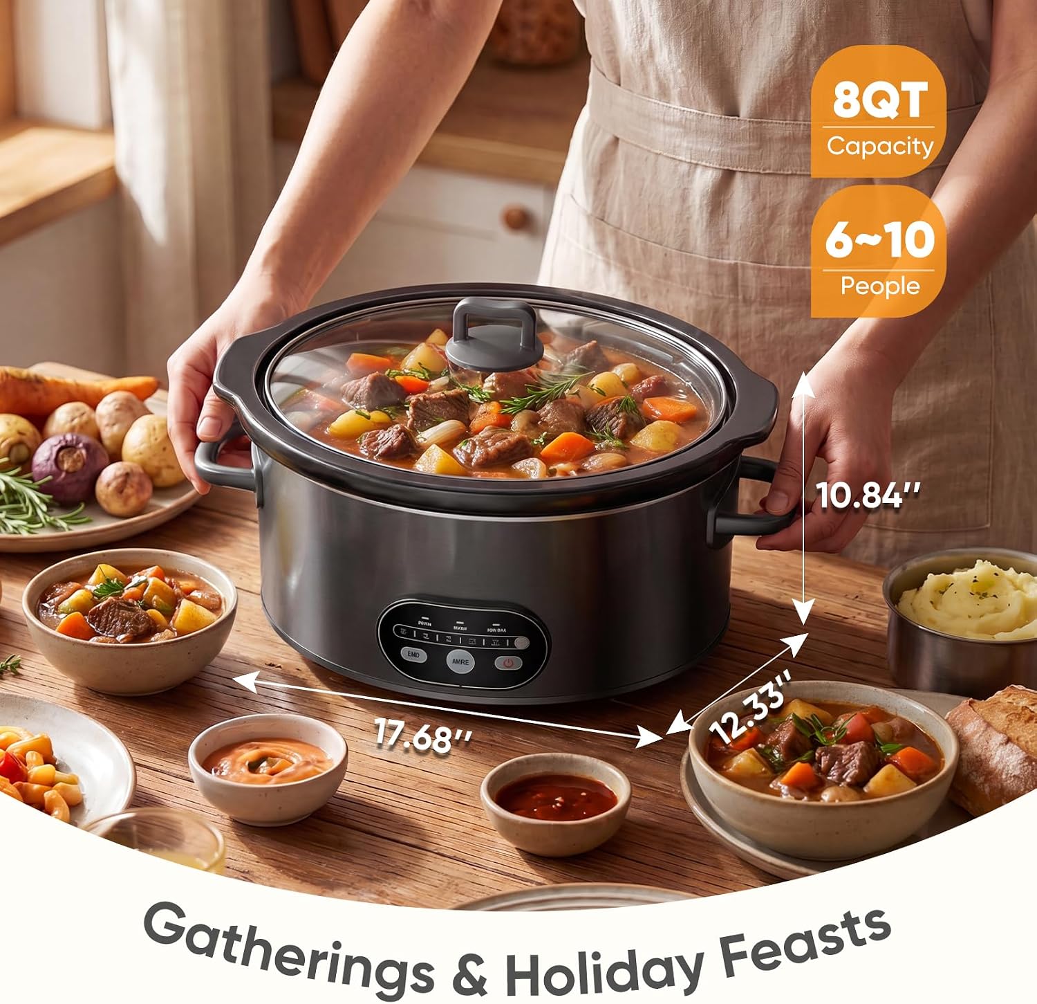 Detalle de NEWBULIG Slow Cooker 8-Quart