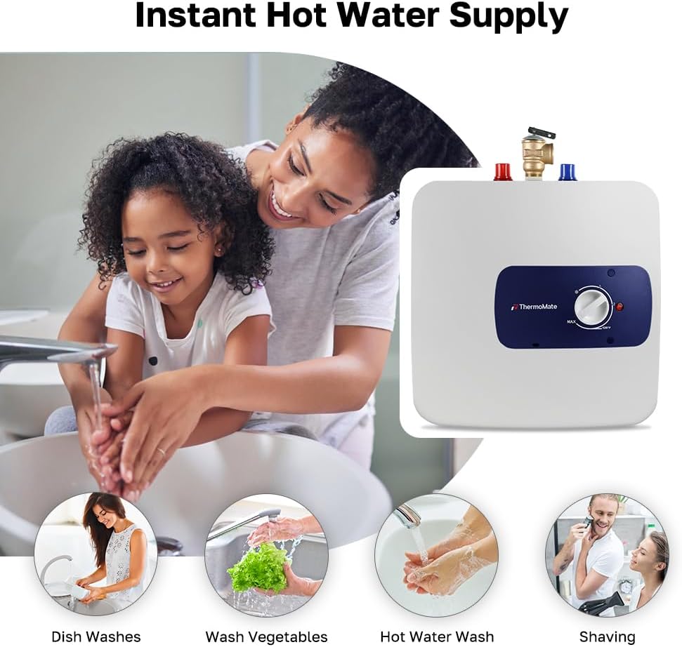 Detalle 1 de ThermoMate ES400 4-Gallon Mini Tank Water Heater, 120V Plug-In