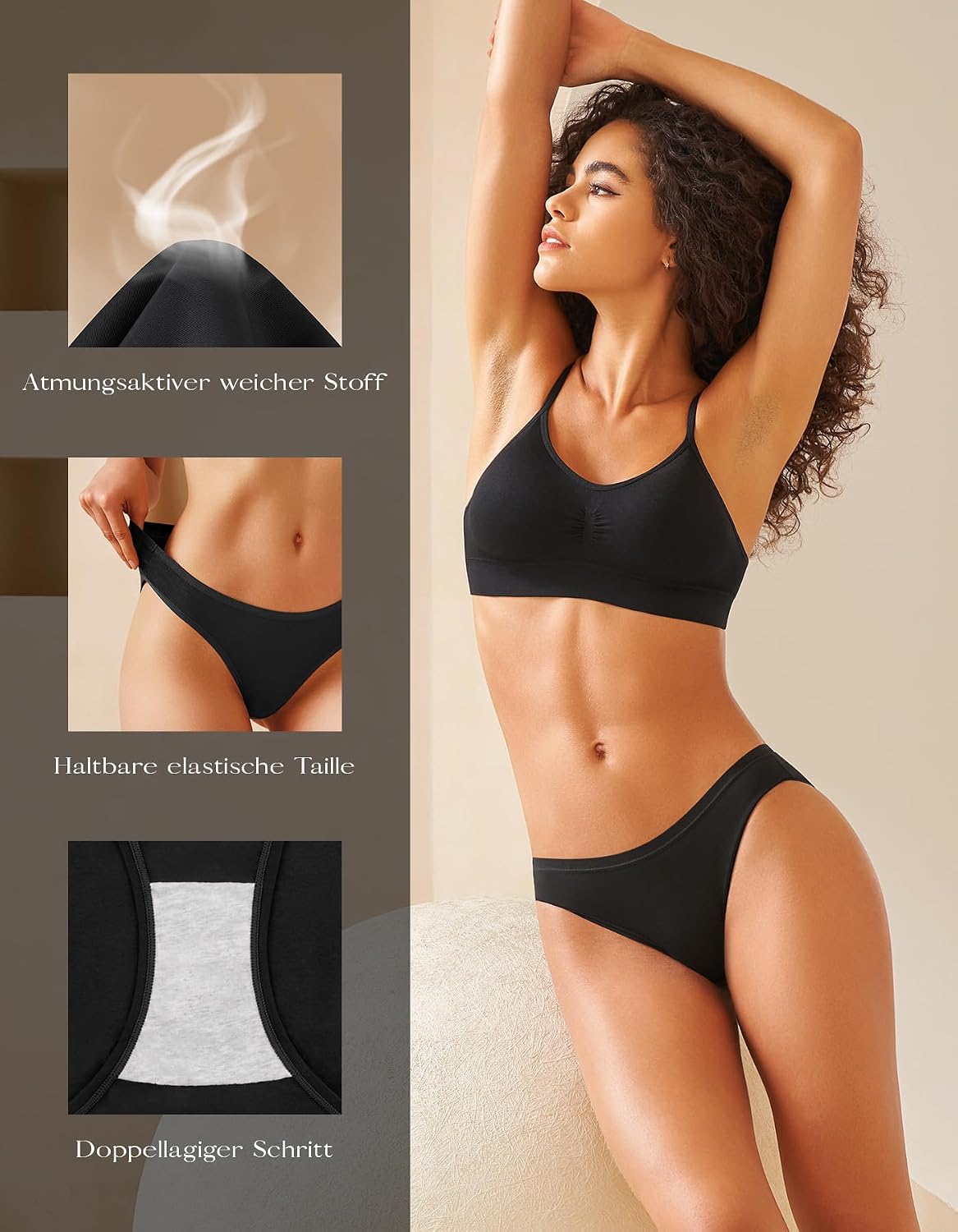 Detalle 2 de SIMIYA Baumwolle Slip 95 % im 7er Pack