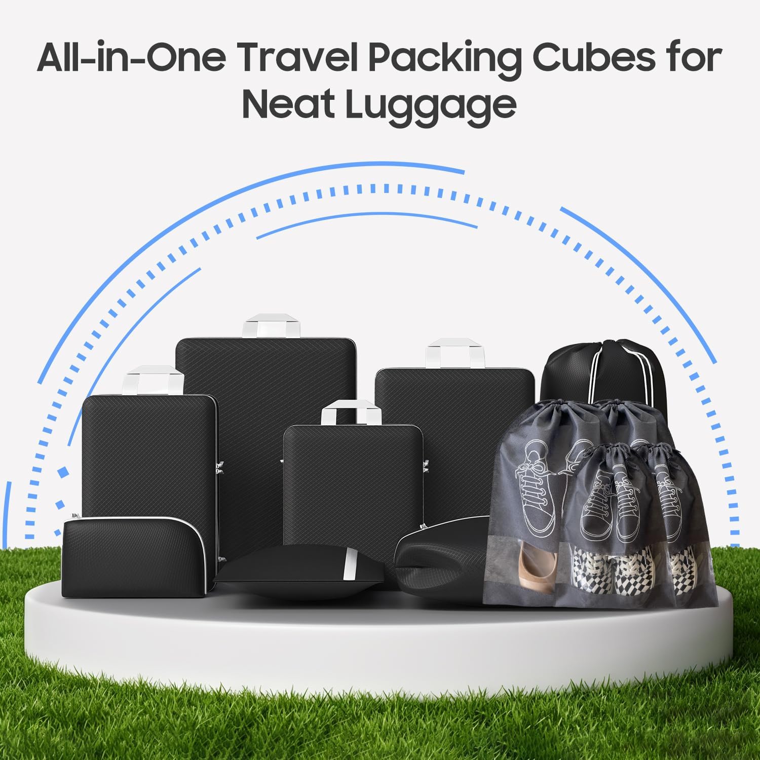 Thumbnail 6 de 12 Pack Compression Packing Cubes: Expandable & Ultralight Travel Organisers