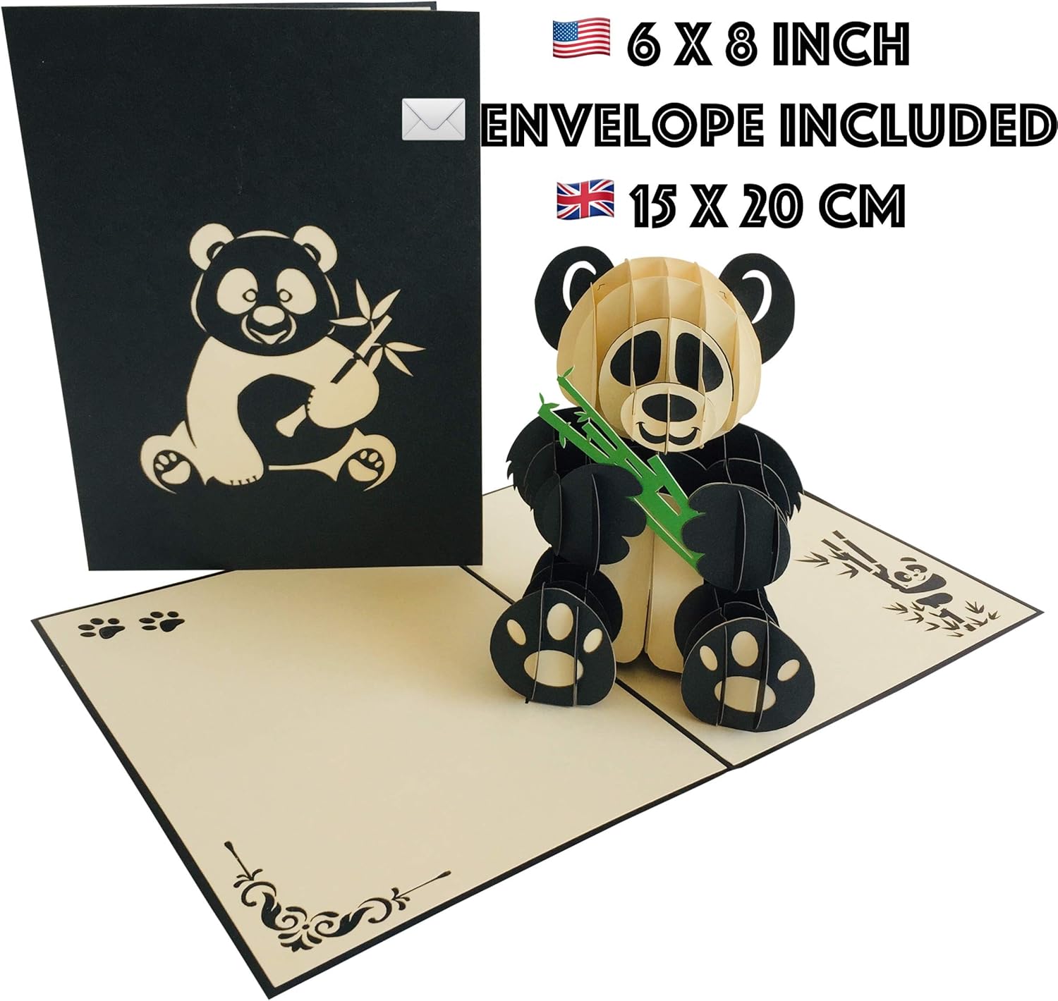 Thumbnail 1 de DEVINE Panda Pop Up Card 3D Greeting Card 📮