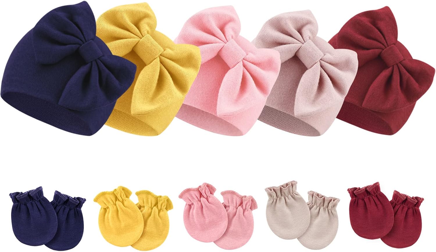 Detalle de DRESHOW Newborn Hats Mittens Set