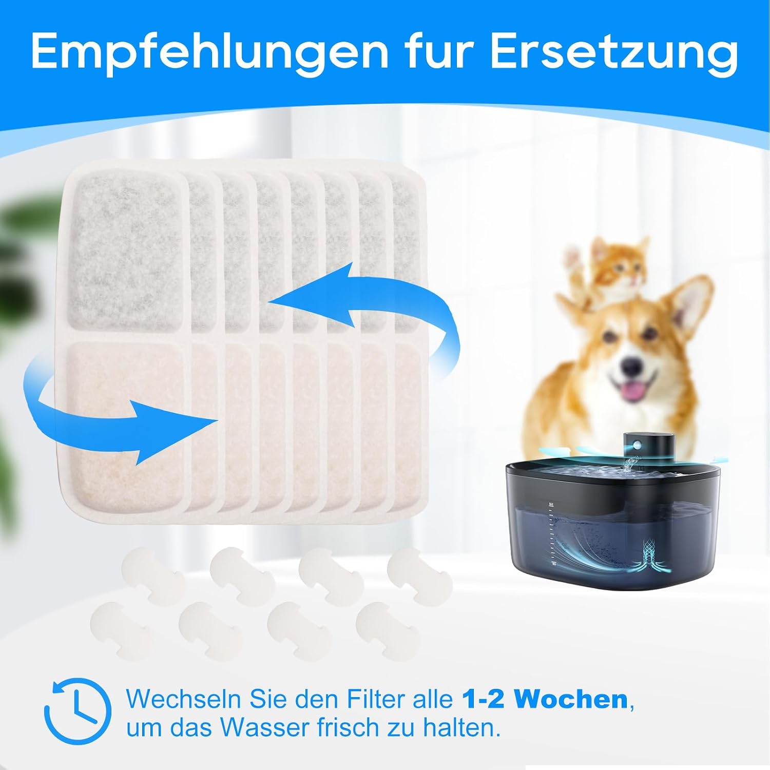 Detalle de MyfatBOSS Wasserfilter Kartuschen 8er Pack 12,3×4,6 cm