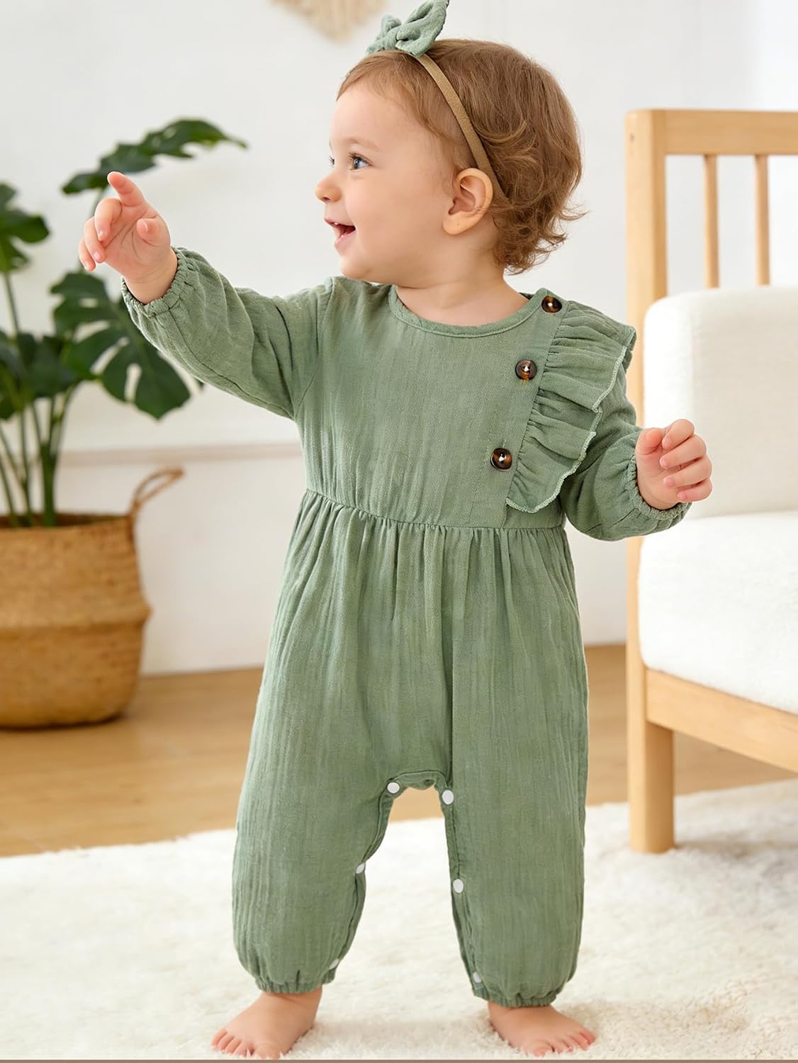 Detalle de Twosya Baby Girl Romper in Cotton