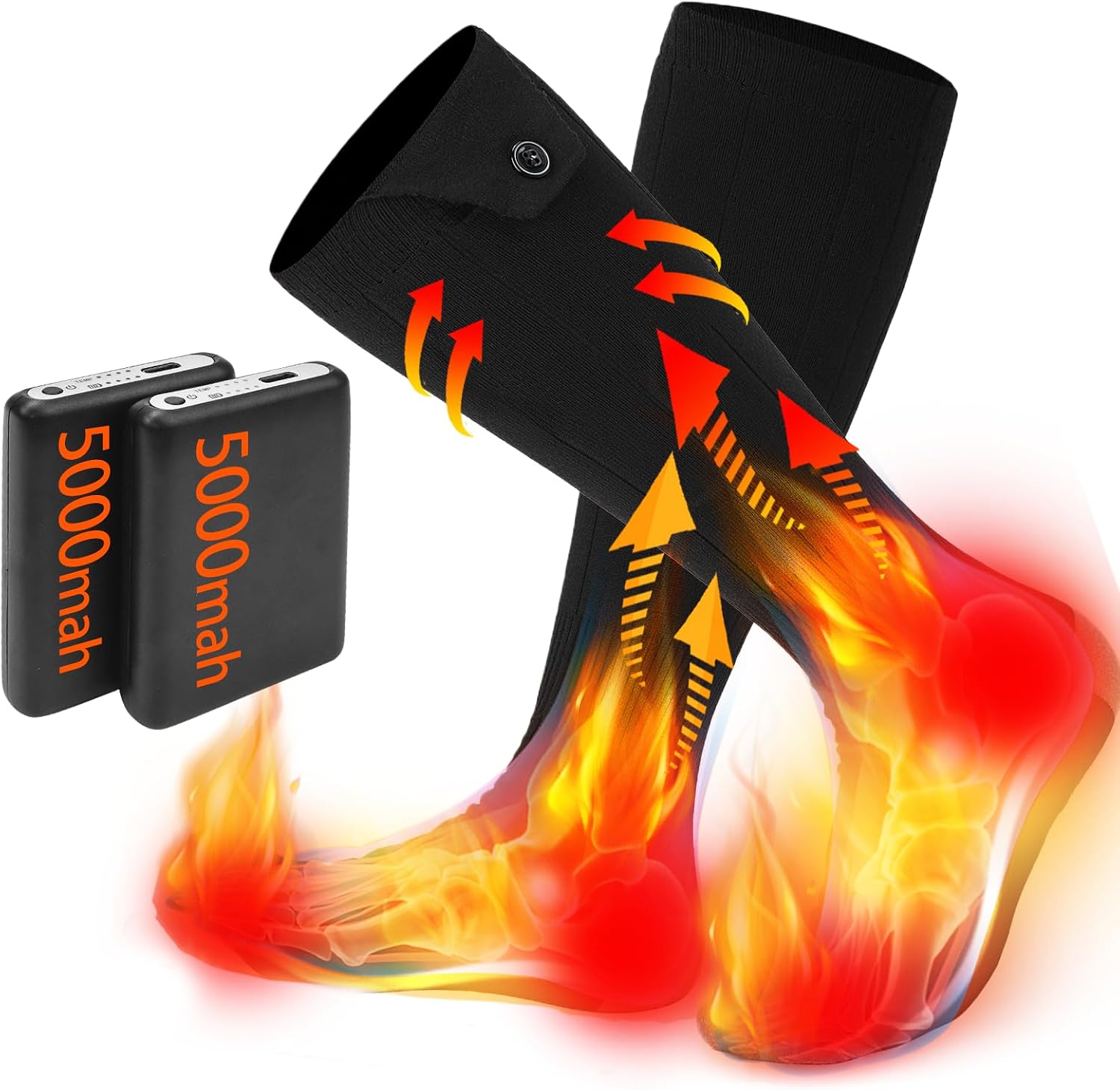 Detalle de Hlaohswer Heated Socks, Rechargeable Nylon Socks with Four Heat Settings