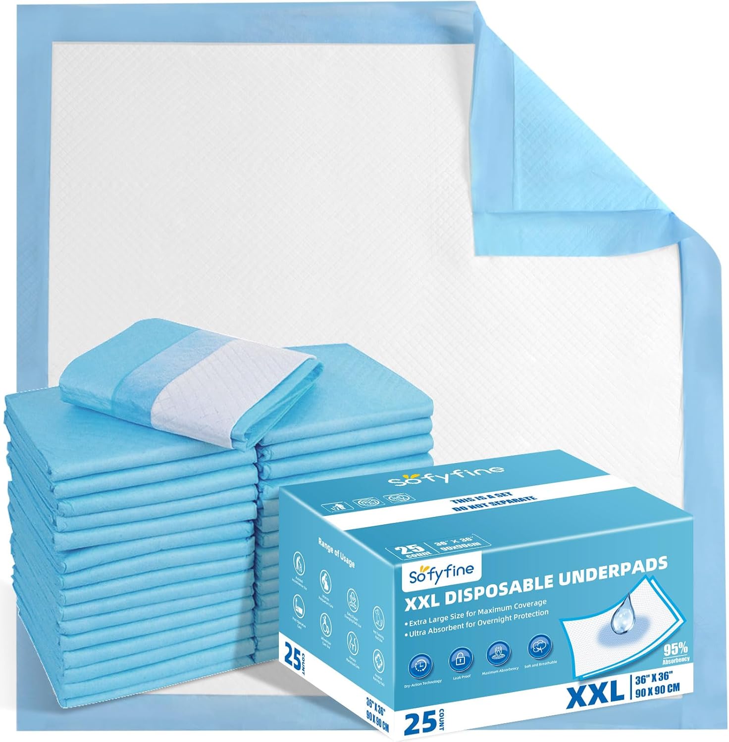 Thumbnail 6 de SOFYFINE Bed Pads 30"x36" Disposable Underpad