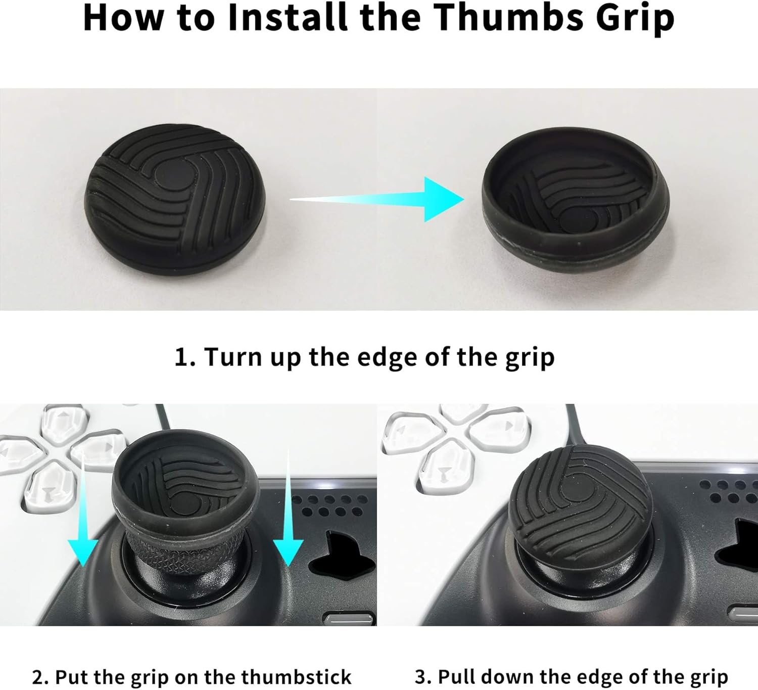 Thumbnail 4 de eXtremeRate PlayVital Samurai Edition PS5 controller grip with thumb caps