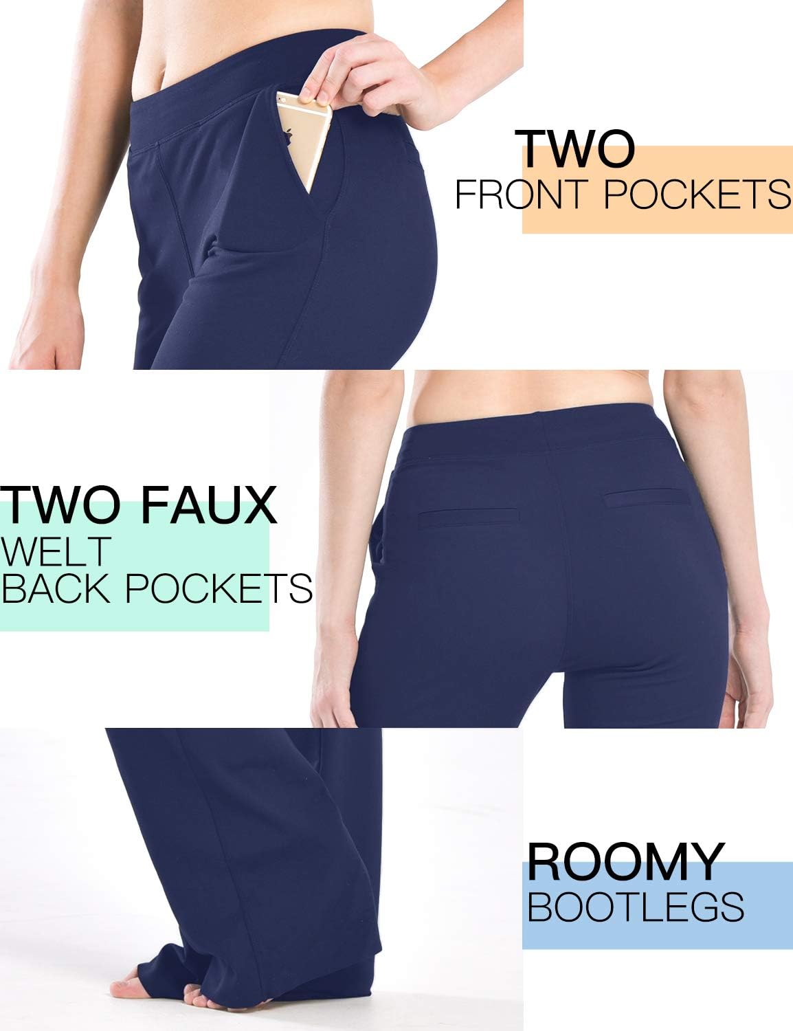 Detalle 2 de SAFORT Bootcut Yoga Hose 86 cm SchrittlĂ€nge đ§â