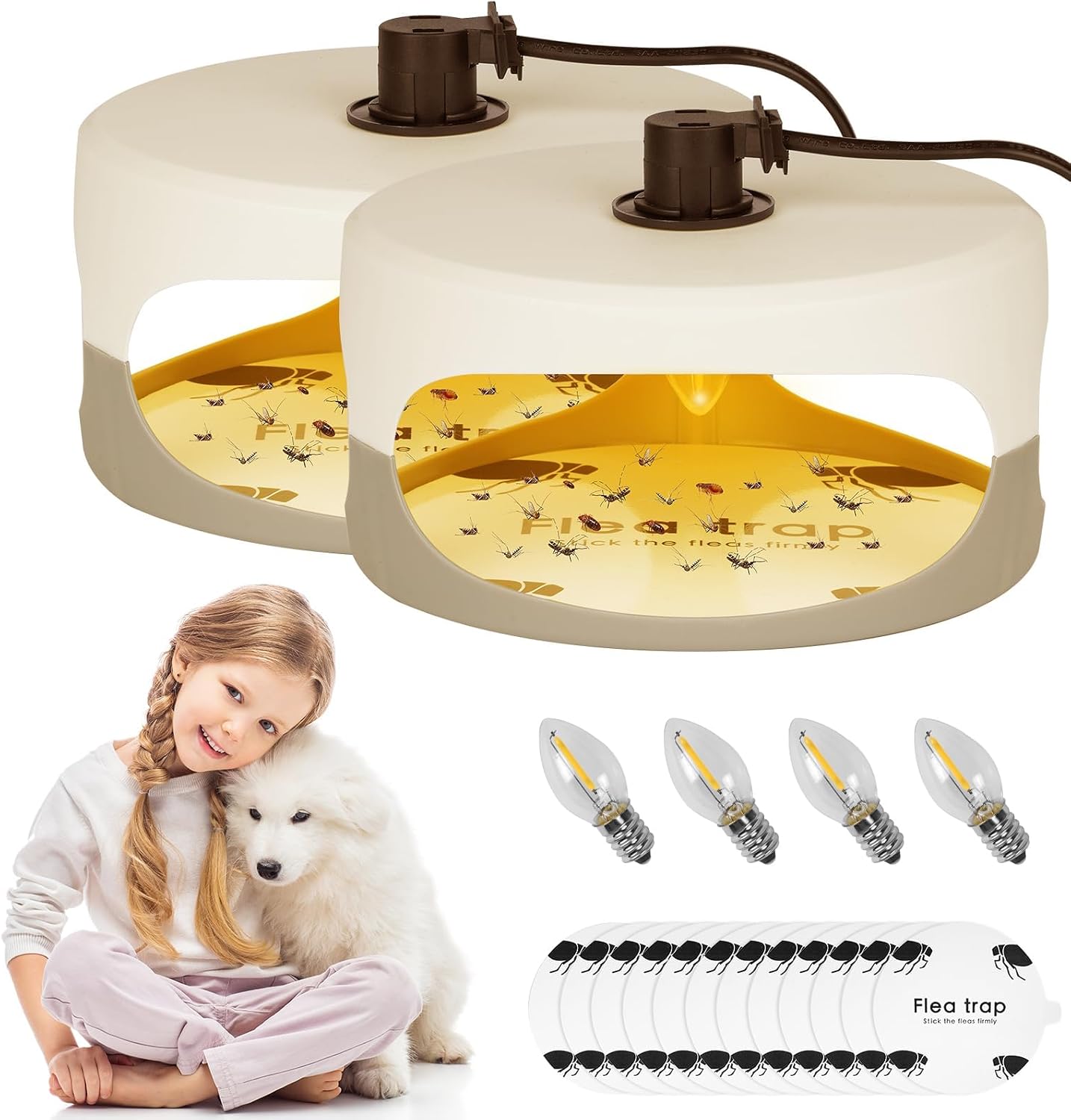 Detalle de Flintronic Flea Traps for Home 2 Pack 🪳