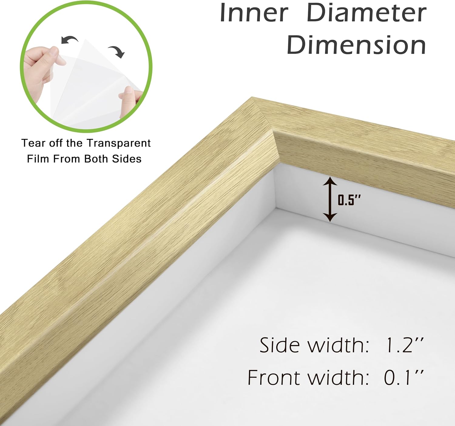 Detalle 1 de FrameWorks 2-Pack 18 x 24-Inch Natural Oak Shadow Box Frames with Removable Mats