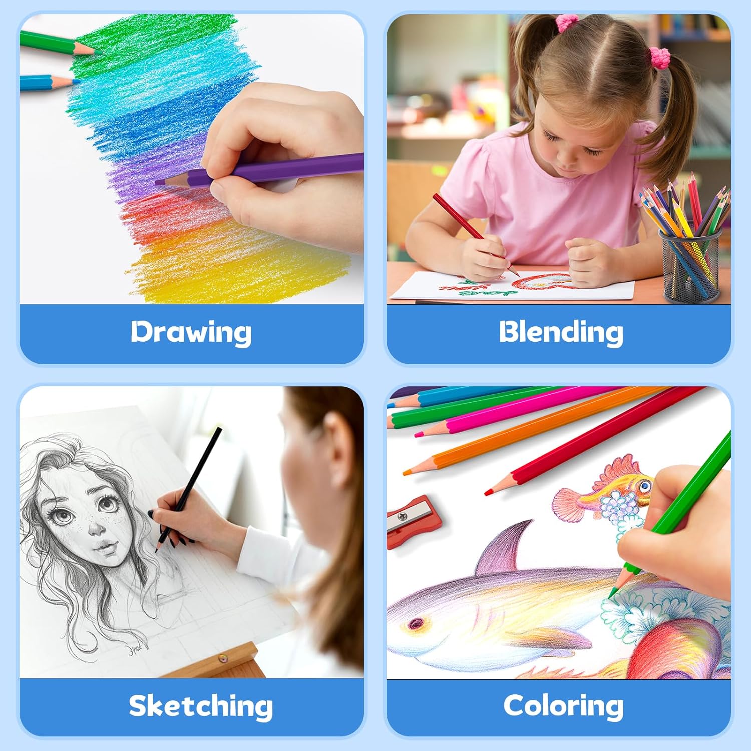 Thumbnail 6 de 240 Count Colored Pencils Bulk for Classroom – 12 Vibrant Colors, Pre-Sharpened with 24 Sharpeners