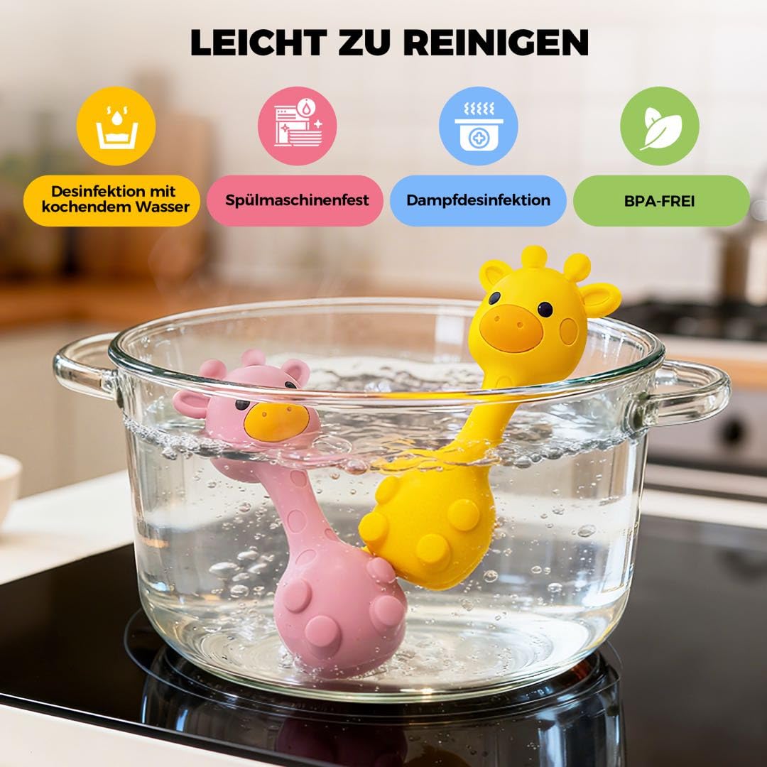 Thumbnail 5 de farout Giraffe Beißring BPA frei – Rassel & Greifling für Babys ab 3 Monaten