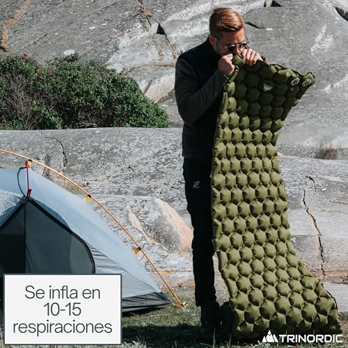 Thumbnail 8 de TRINORDIC Esterilla de acampada hinchable ultraligera con almohada