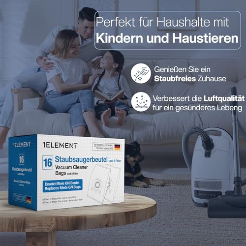 Detalle 2 de 1E 4 Staubsaugerbeutel Typ GN für Miele Complete C3, C2 & C1 – Beutelset inkl. Filter