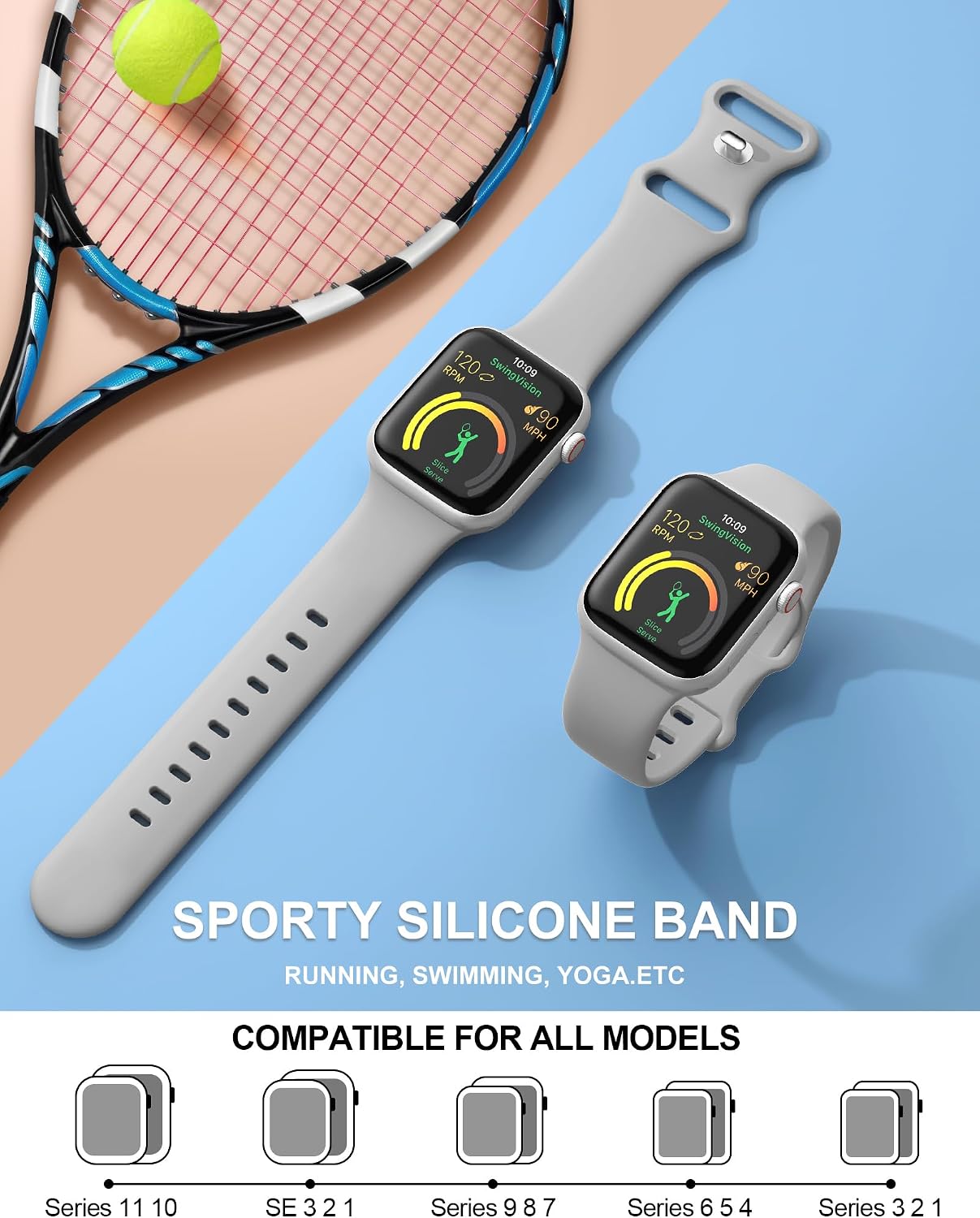 Detalle 2 de DigiHero Sport Strap 16–18 g silicone for Apple Watch