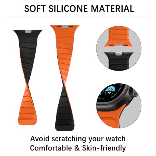 Thumbnail 4 de Sixmoat Correa reversibles para Apple Watch 🧡Negro-Naranja