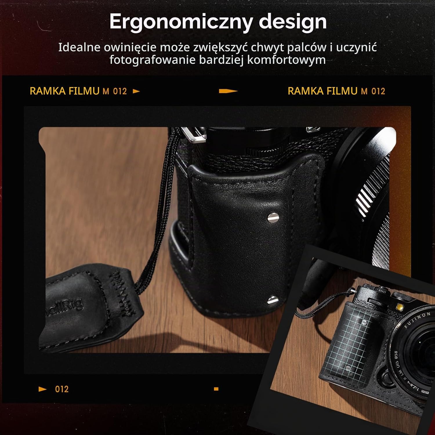 Thumbnail 6 de SMALLRIG 4879 skórzane półetui z paskiem do FUJIFILM X-M5, czarne