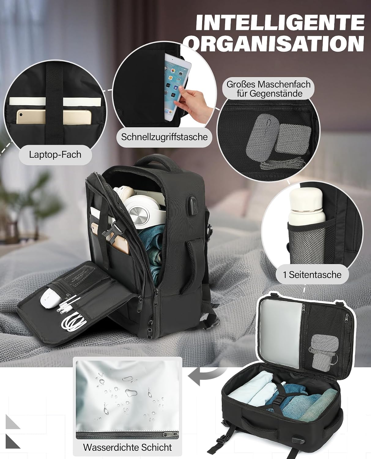 Detalle 2 de VANKEV Easyjet Handgepäck Rucksack 45x36x20