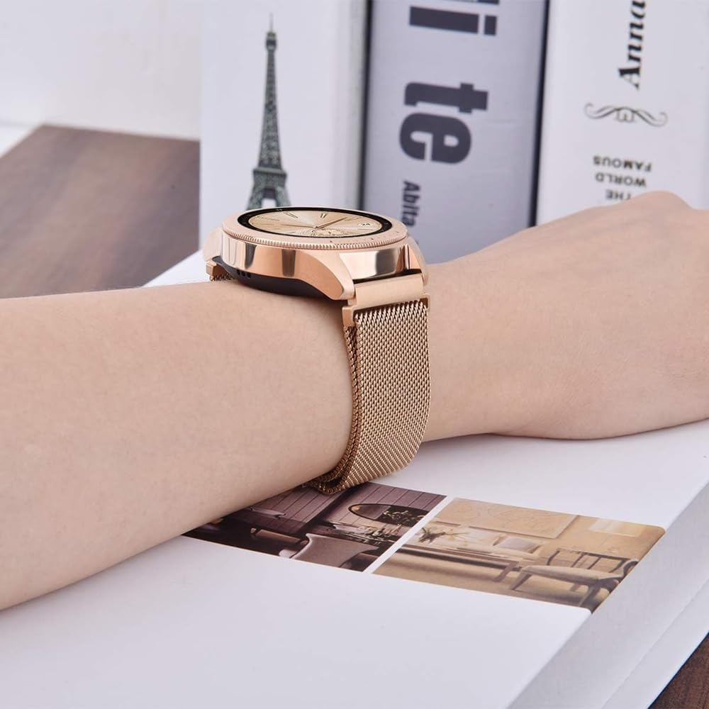 Thumbnail 3 de VIGOSS 20mm Metallarmband für Samsung Galaxy Watch – Edelstahl & Mesh, Roségold, 2er Set
