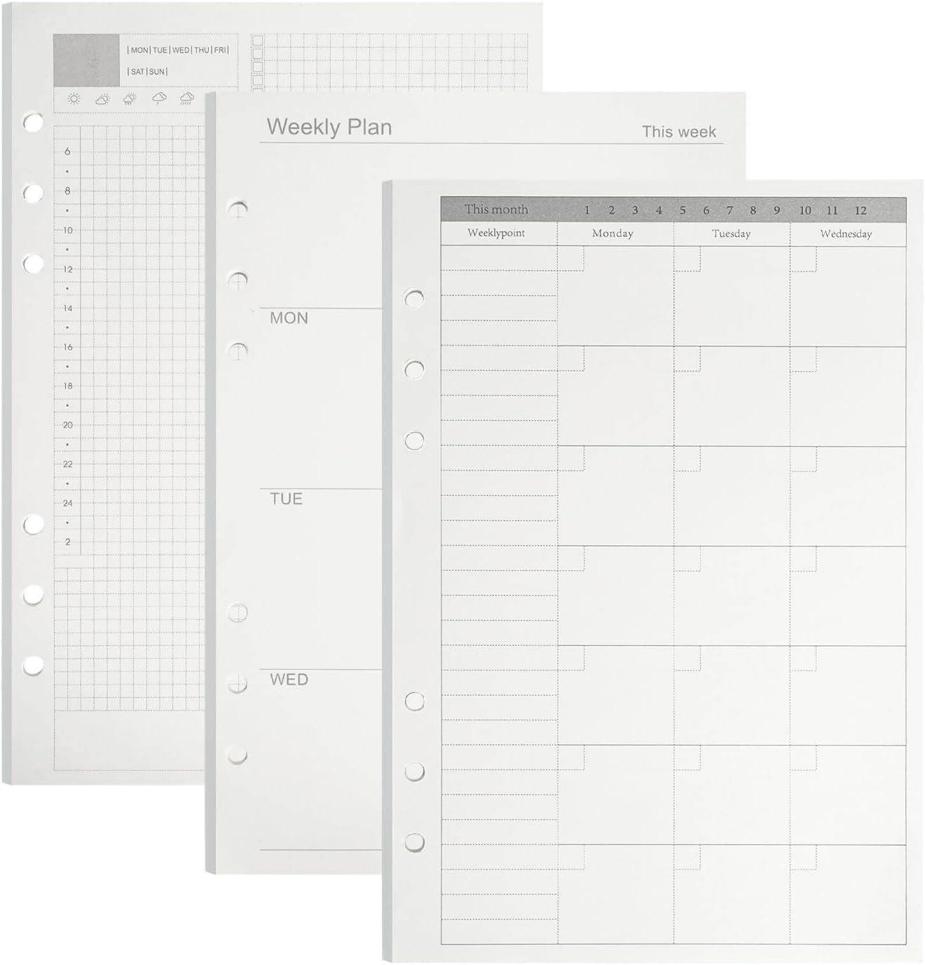 Detalle de OCCOUMR 07537 A5-plannernavulling 2026, 6-gaats, 135 pagina’s