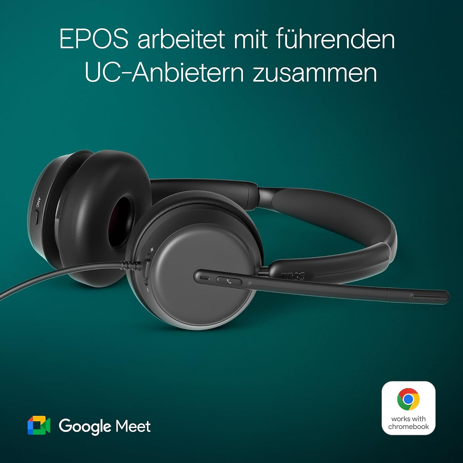 Thumbnail 3 de EPOS IMPACT 860 ANC – doppelseitiges USB‑C/USB‑A Headset mit adaptiver aktiver Geräuschunterdrückung für Teams & Zoom