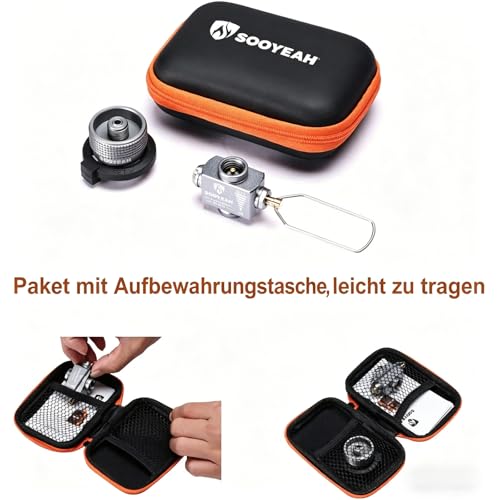 Thumbnail 4 de SOOYEAH Gas-Nachfülladapter: Isobutan-Kartuschen-Adapter mit Belüftungsfunktion