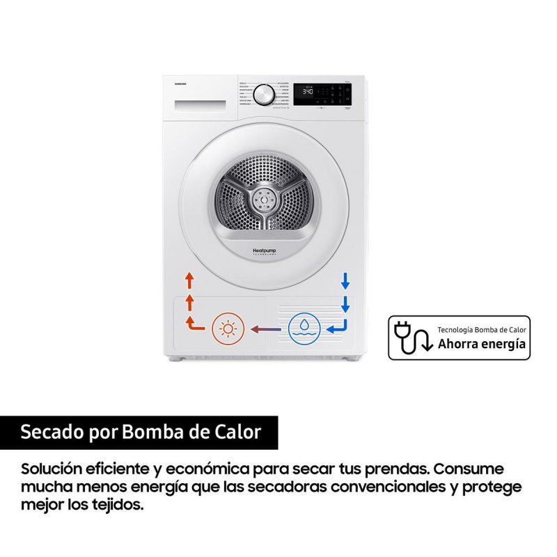 Detalle 2 de Samsung DV90DG52A0TEEC Secadora condensación 9 kg WiFi