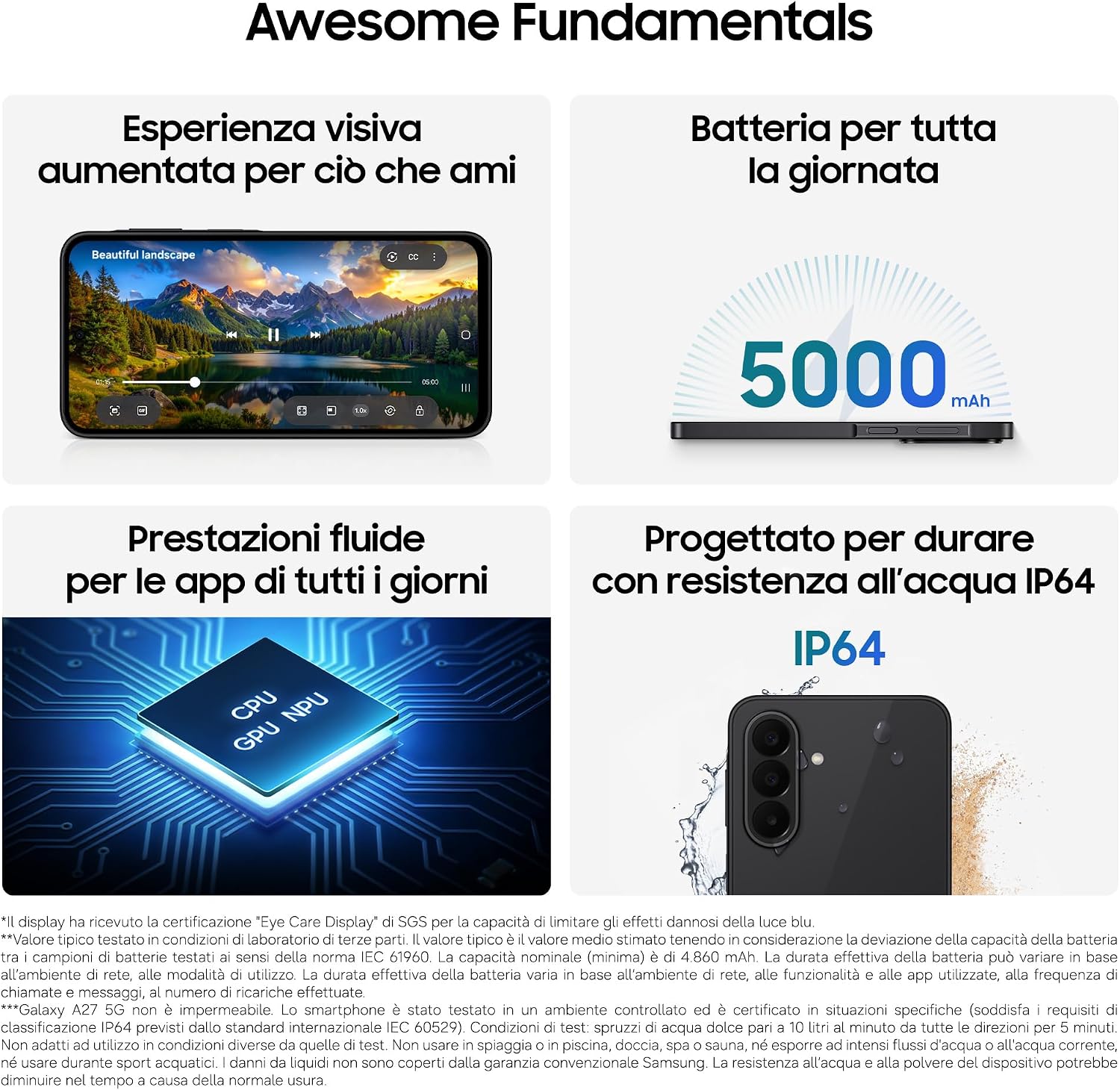Detalle de Samsung Galaxy A27 5G 128GB RAM 6GB Light Pink — Scheda di valutazione
