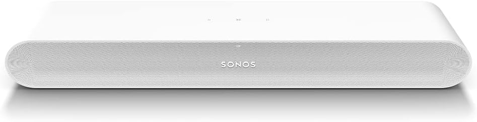 Detalle de Sonos Ray Soundbar – Kompakt, All-in-One-Klangerlebnis für Filme, Gaming und WLAN-Musik in Weiß