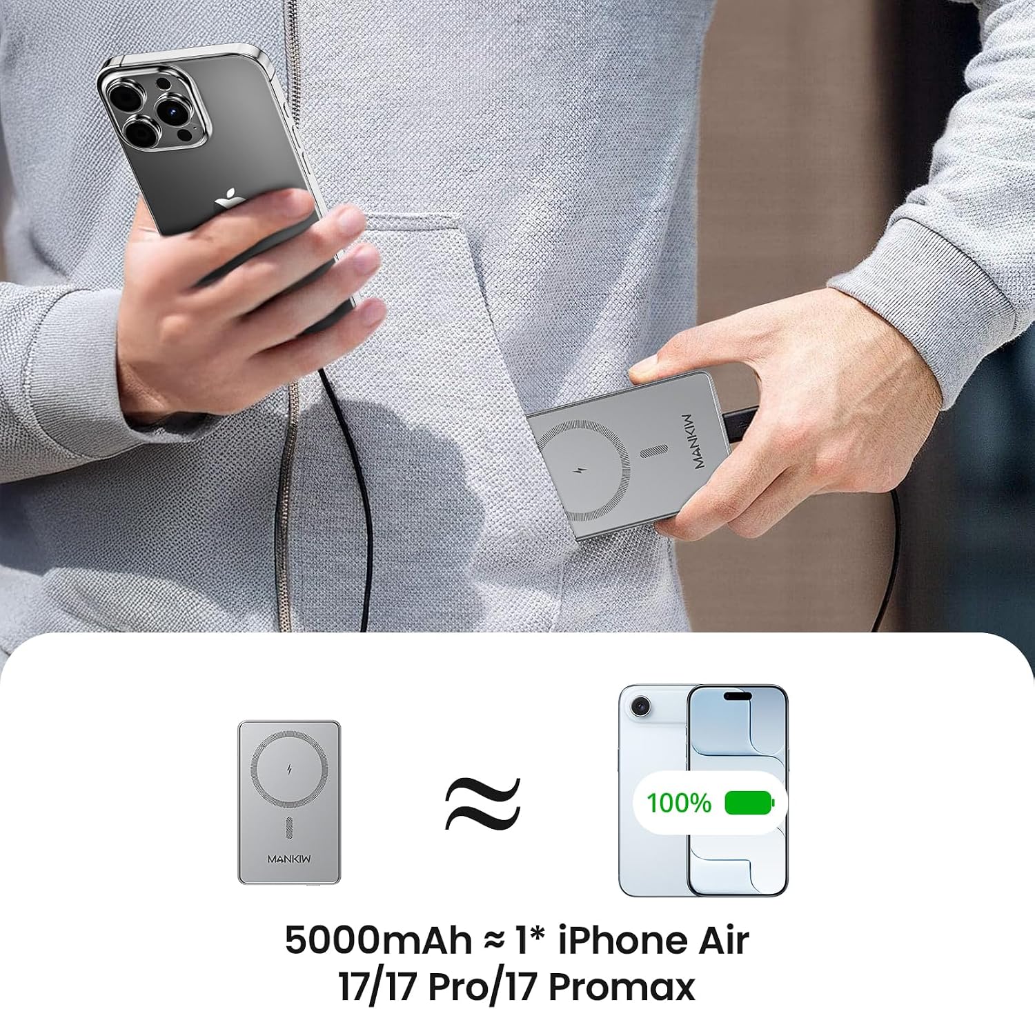 Thumbnail 6 de MANKIW Wireless PowerBank 5000mAh MagSafe