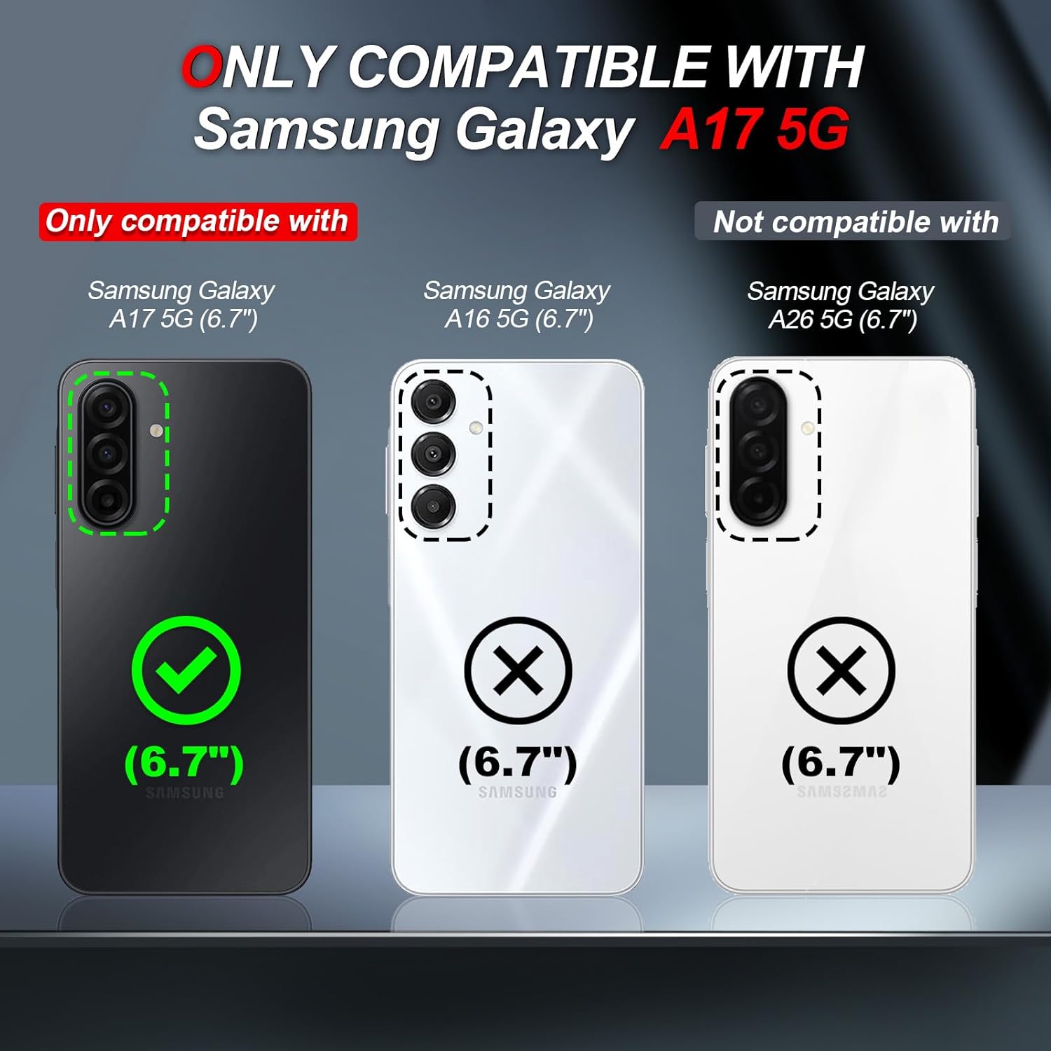 Thumbnail 1 de LeYi Galaxy A17 5G Case (Pink) with Tempered Glass Screen Protector + Full Camera Lens Protection (2-pack)