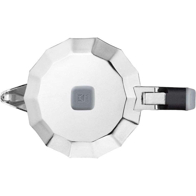 Detalle 2 de Cafetera Italiana BRA Perfecta 9 Tazas para inducción – Aluminio Mate