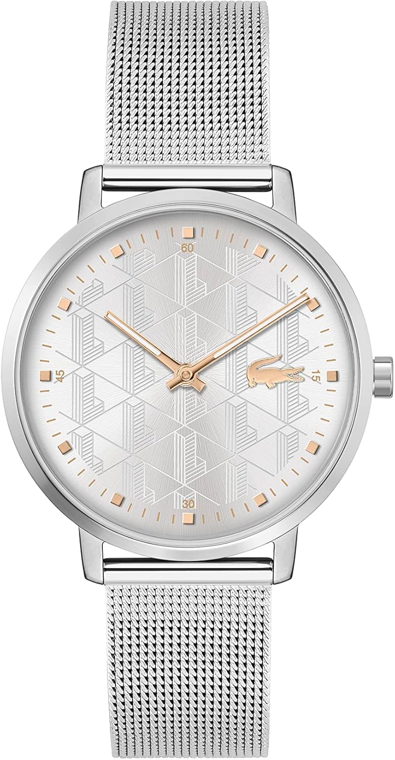 Thumbnail 3 de Lacoste Orologio Analogico da donna Collezione Crocorigin con cinturino in maglia di acciaio inox dorato rosa