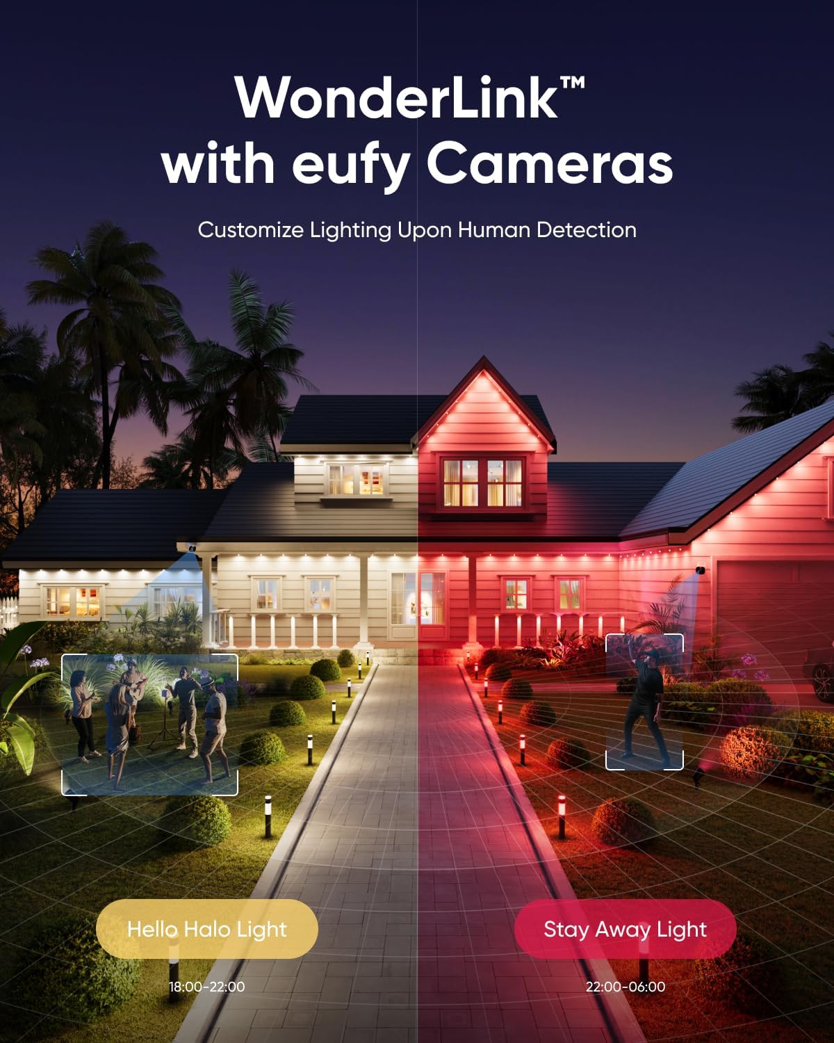 Detalle de eufy T8L02 E22 Permanent Outdoor Lights, 100 ft RGBWW with 60 Triple LEDs