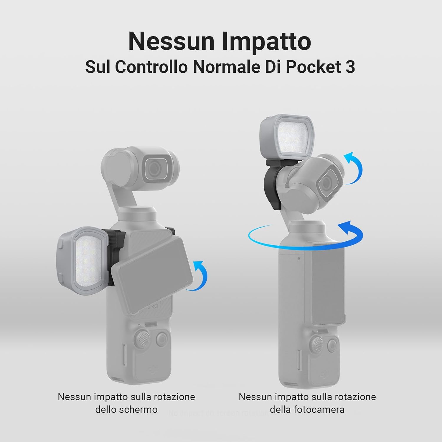 Thumbnail 6 de NEEWER BASICS Luce ausiliaria magnetica M21 per DJI Osmo Pocket 3 Creator Combo (1,3W, ricaricabile)
