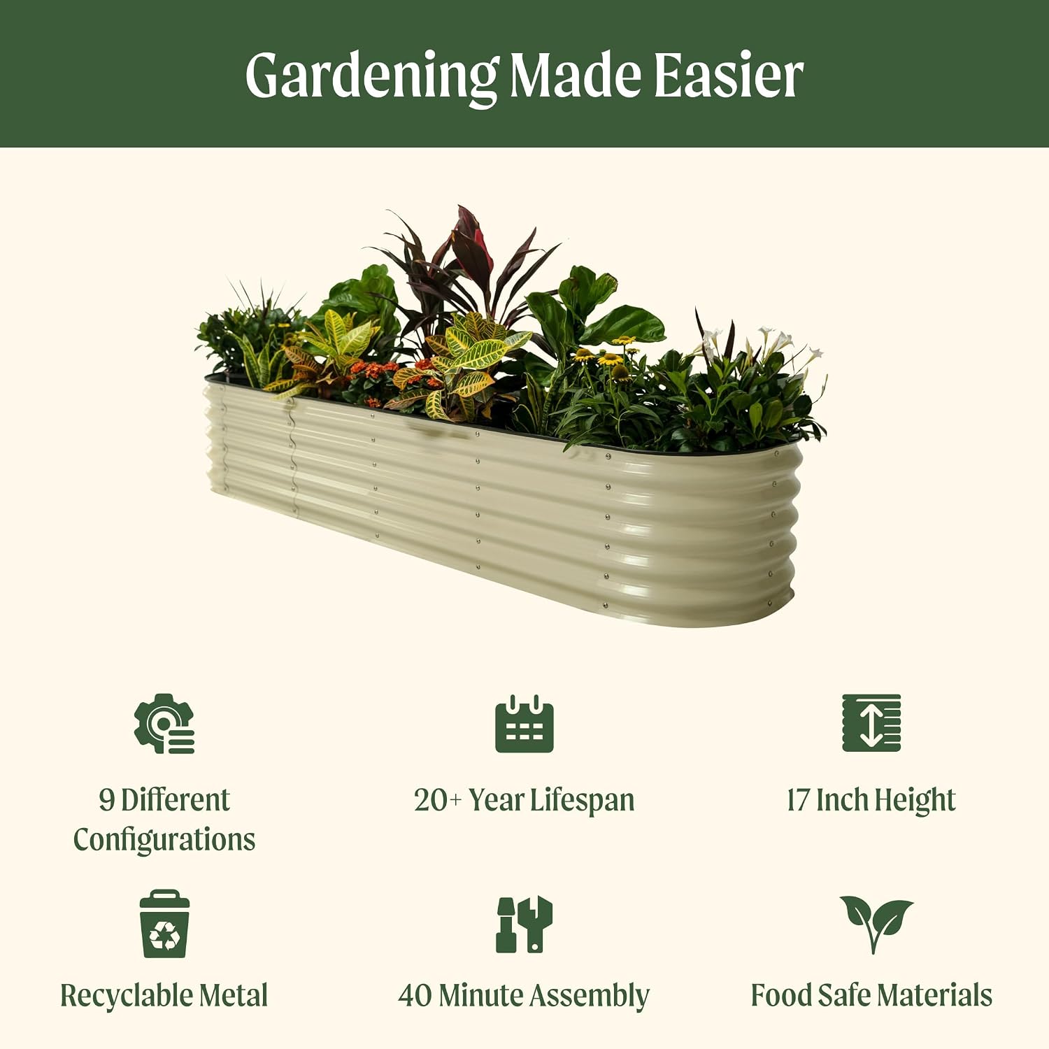 Thumbnail 2 de Vego garden Raised Garden Bed 17" Tall