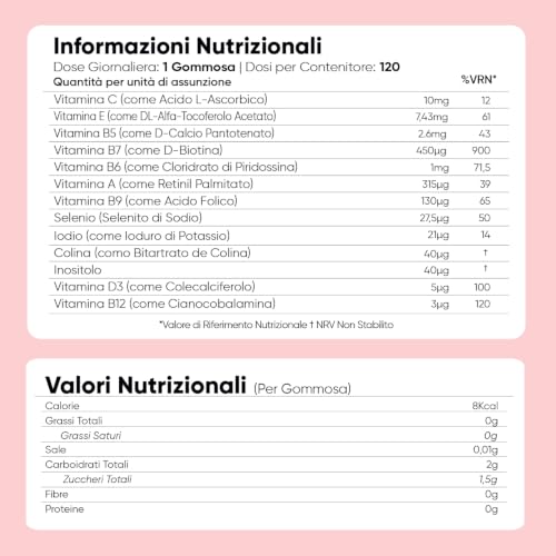 Thumbnail 4 de Biotina Capelli, Pelle e Unghie WeightWorld – 120 Caramelle Gommose, 450 μg al Giorno