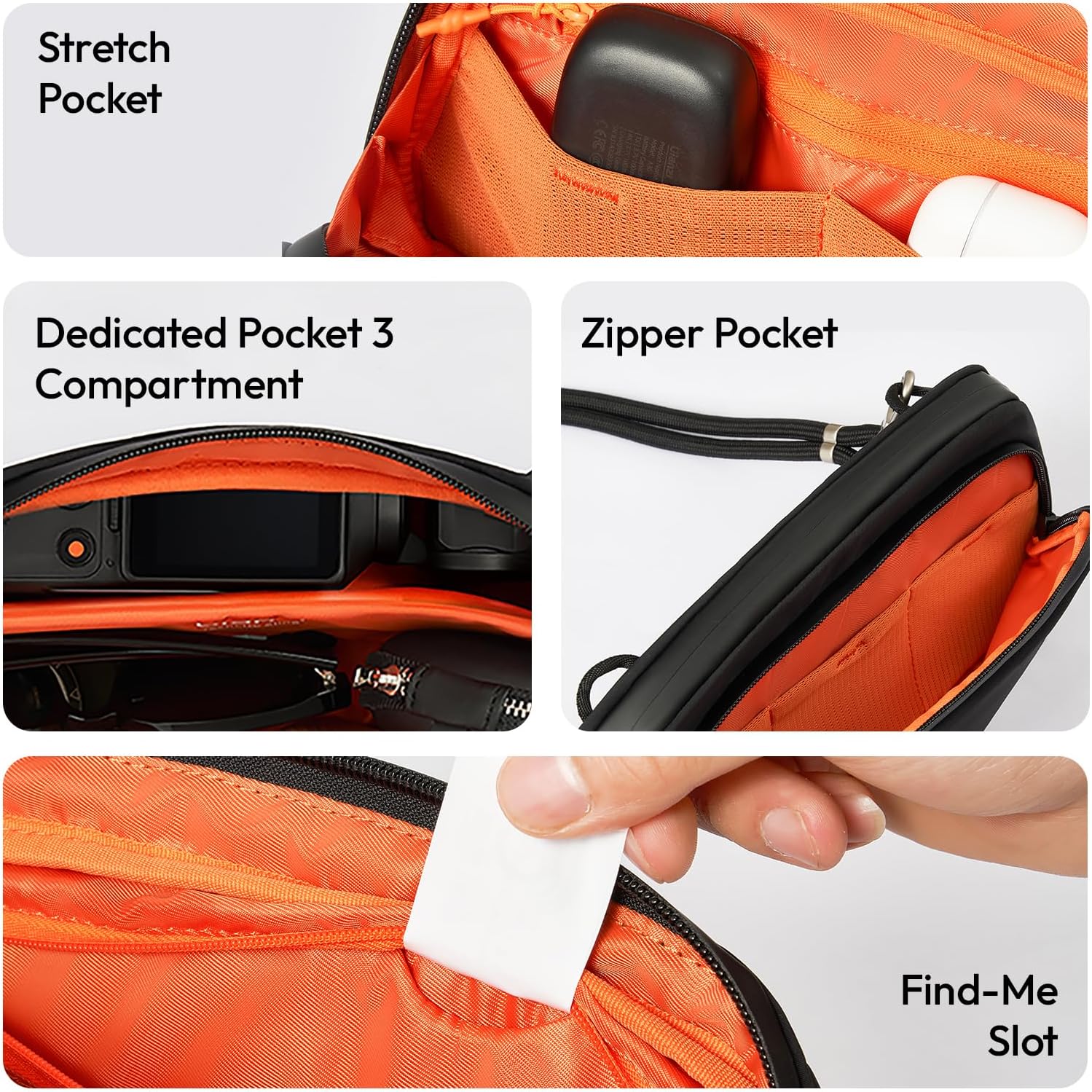 Detalle 2 de ULANZI YY08 Tasche für DJI Osmo Pocket 3 (Creator Combo) – kompakte Kameratasche zum sicheren Verstauen