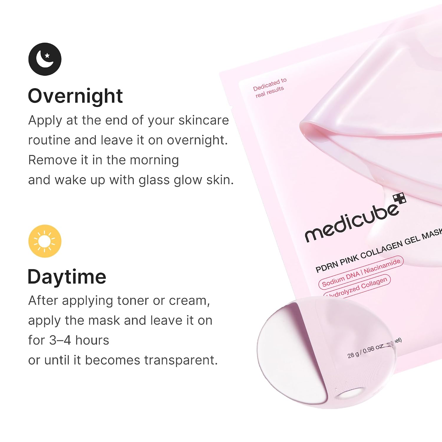 Detalle de medicube Jelly Gel Mask with Salmon DNA PDRN Pink Collagen, 4EA
