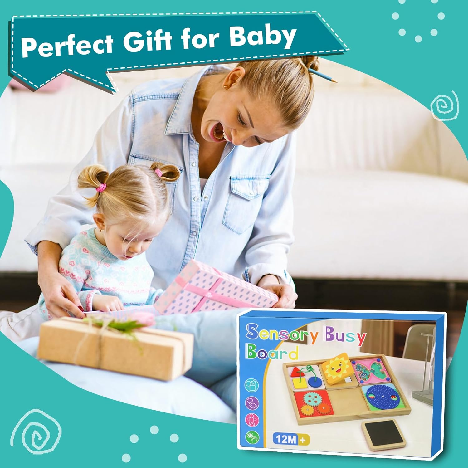 Thumbnail 6 de Baby sensory busy board for 1 2-year olds