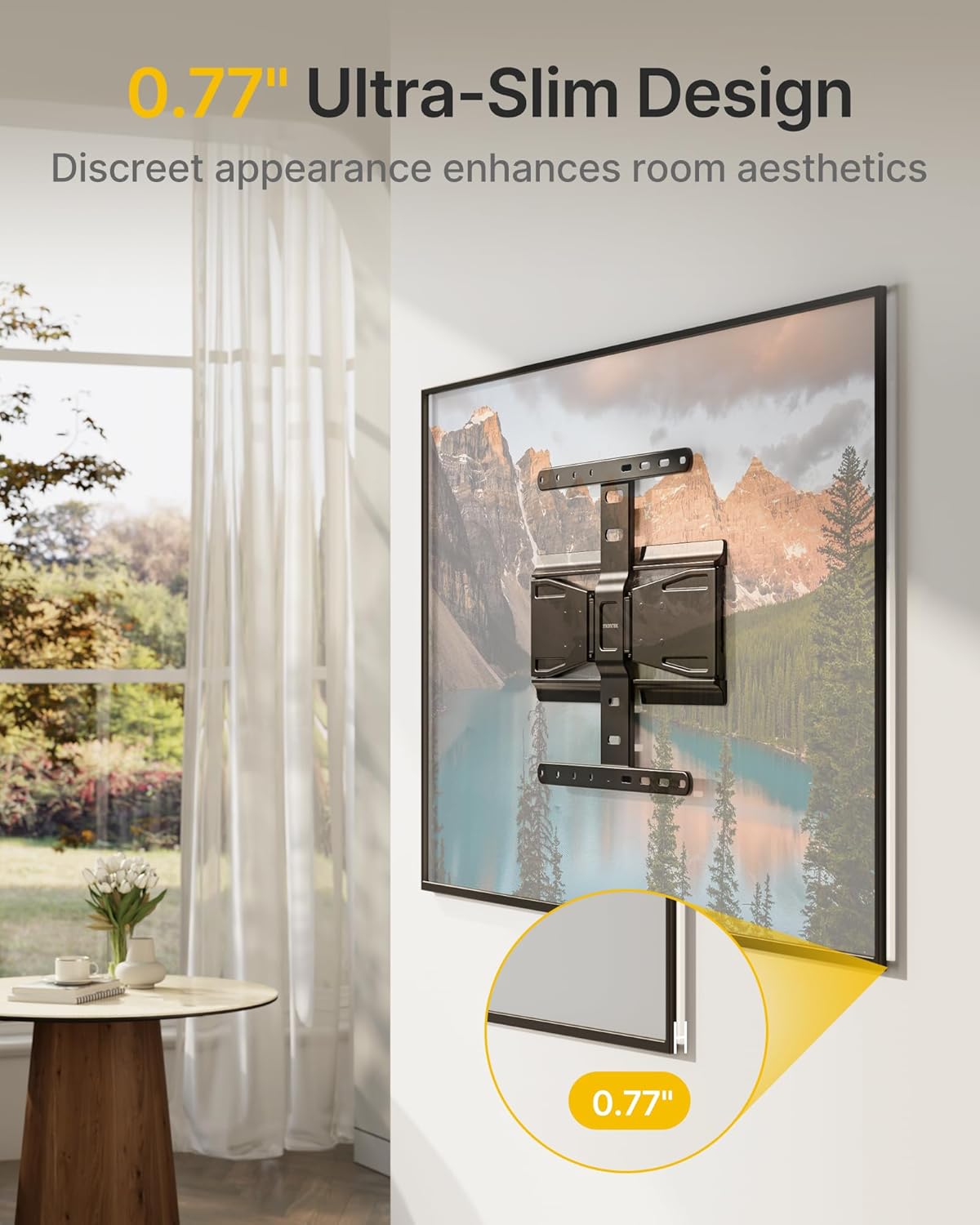Detalle 2 de monTEK 0.77" Ultra Slim TV Wall Mount for 37-75" TVs