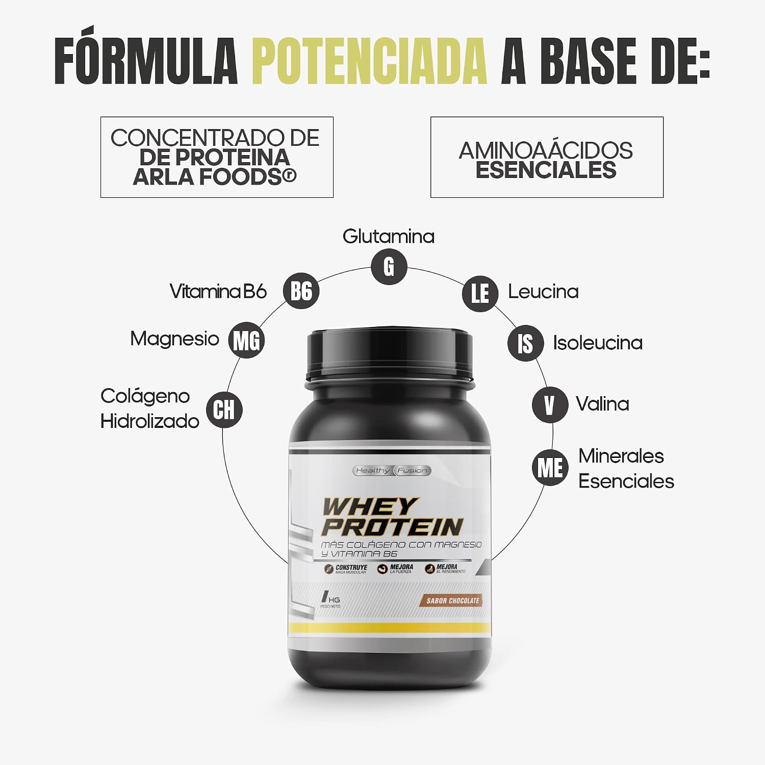 Detalle de Whey Protein en Polvo 100% Pura 💪 1kg