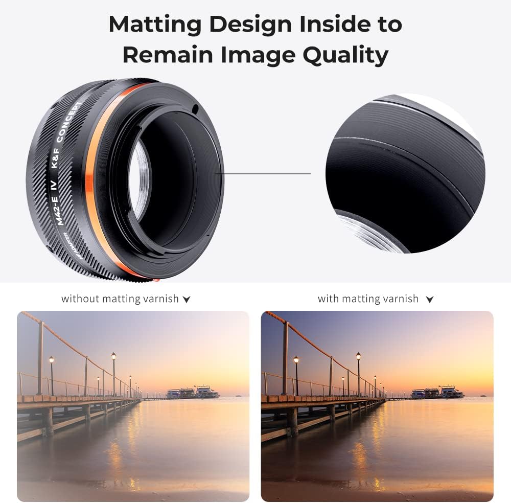 Thumbnail 5 de K&F CONCEPT Lens Mount Adapter M42-NEX IV – M42-Objektive manuell an Sony E Mount nutzen