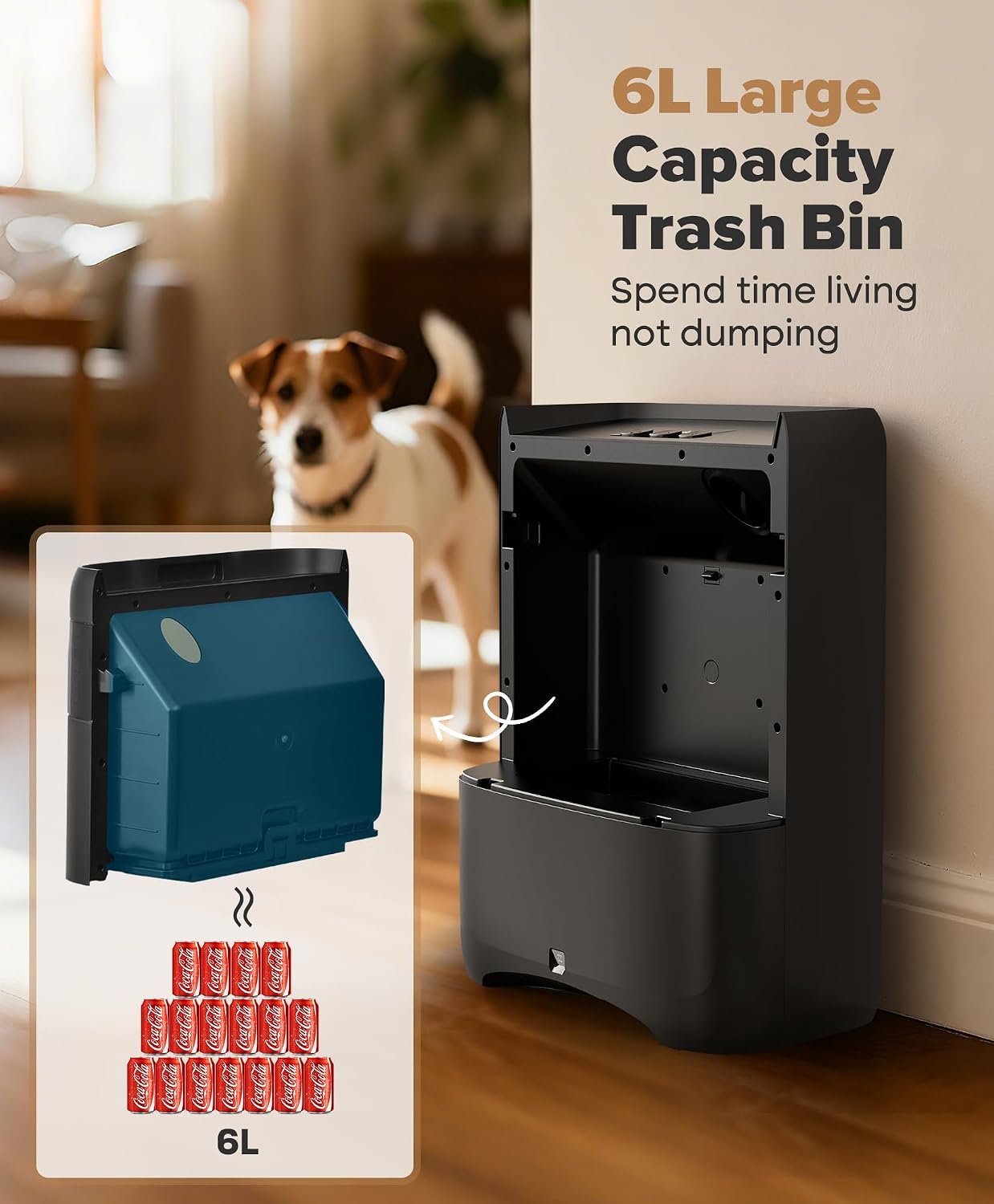 Detalle 1 de Automatic Dustpan Vacuum, 6L Capacity