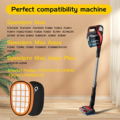 Thumbnail 6 de AIVORO 6 Stück Filterset für Philips SpeedPro Max Akkusauger – passende Ersatzteile