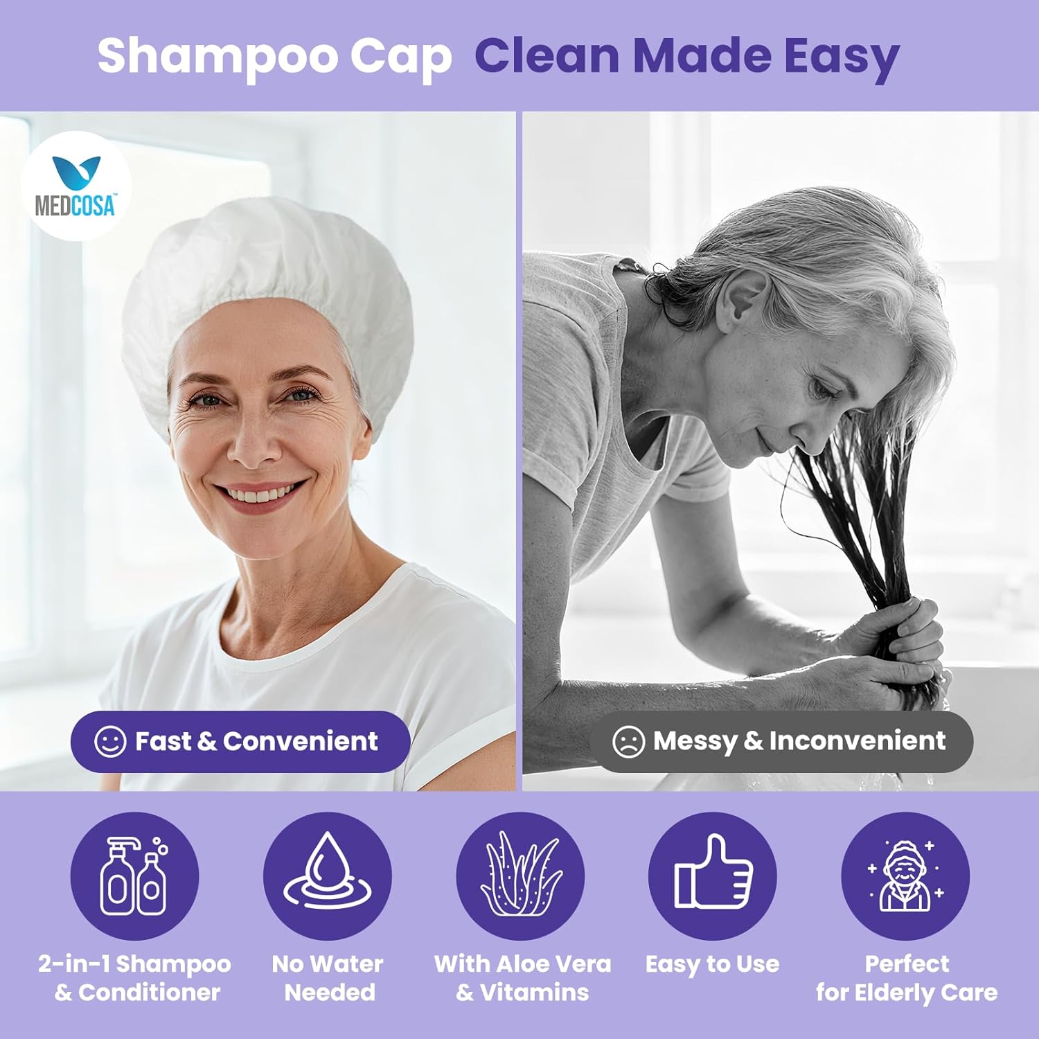 Thumbnail 1 de Shampoo cap for bedridden care, 5 pack