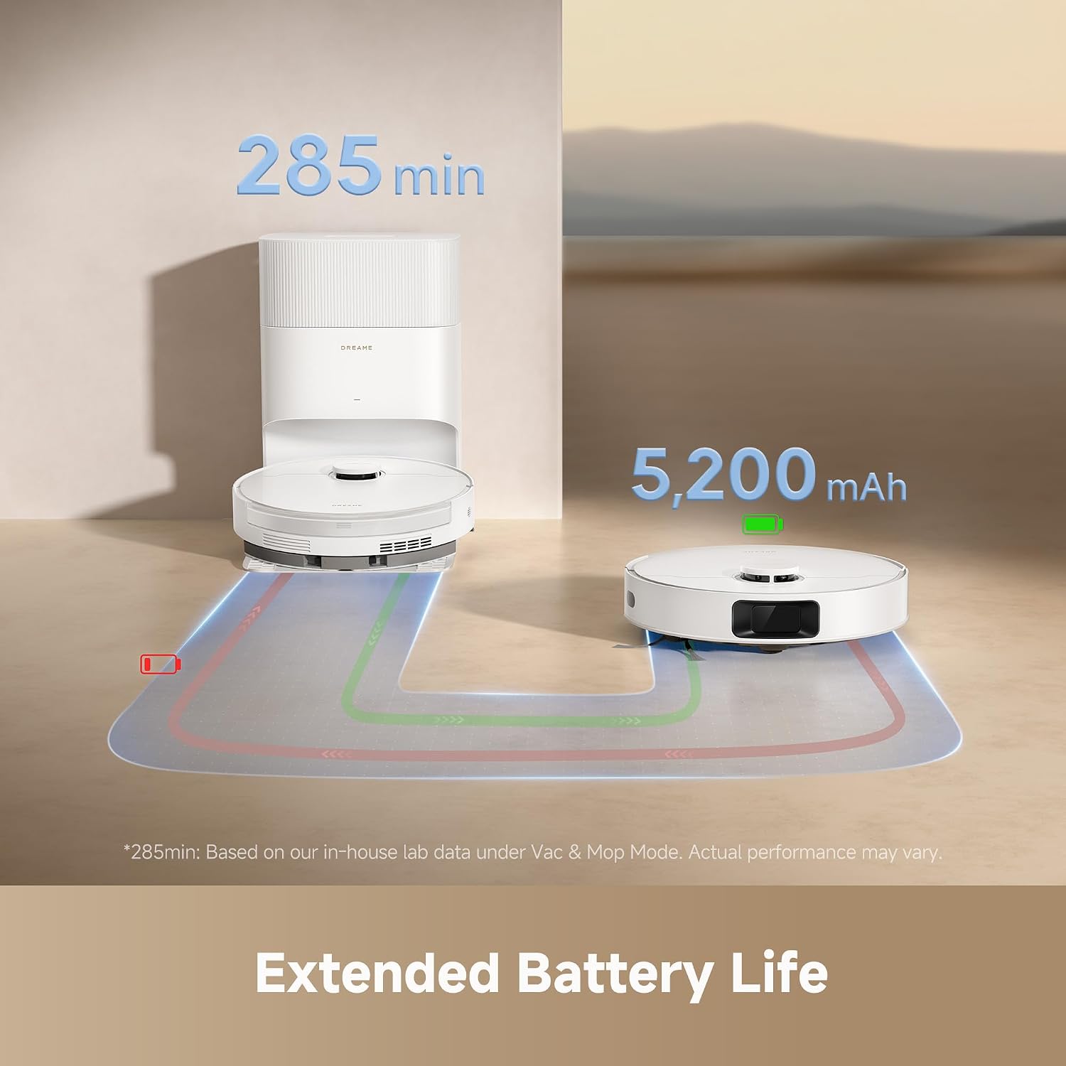 Detalle 2 de Dreame D20 Plus Robot Vacuum and Mop, 13,000 Pa, Self-Emptying, DuoBrush