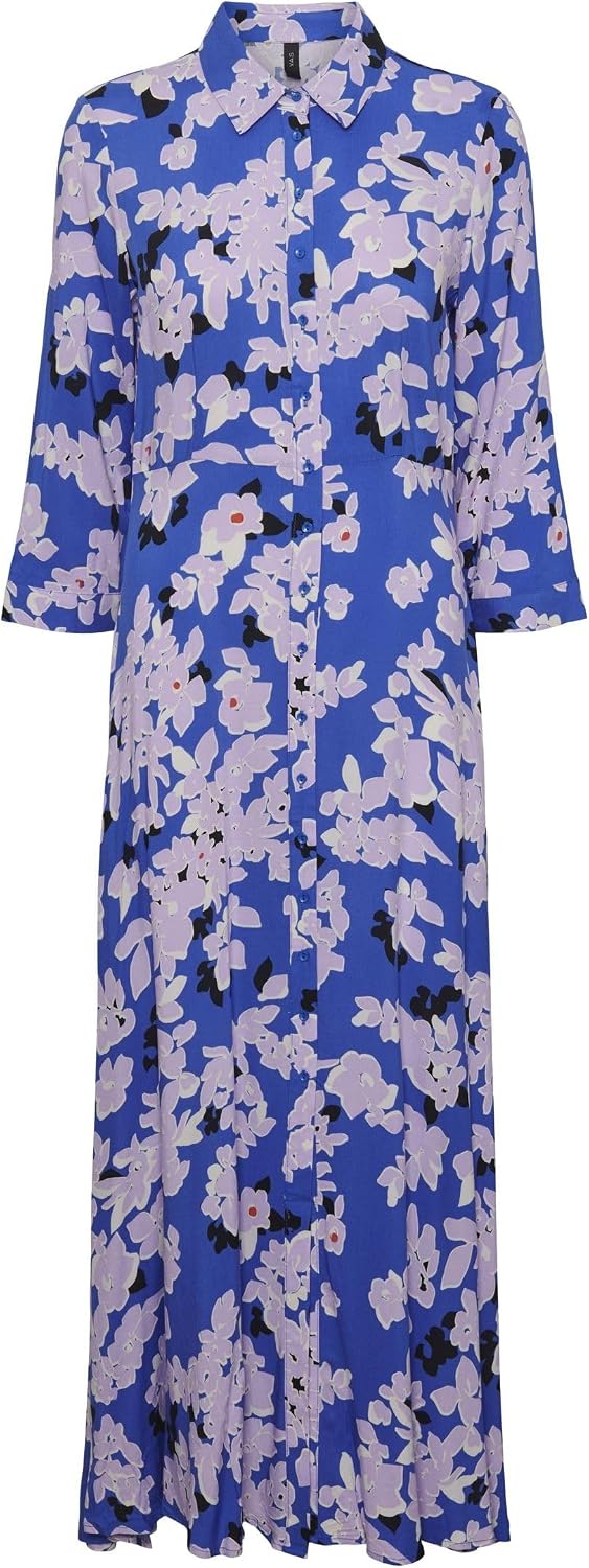Detalle de YAS Female Kleid YASSAVANNA mit Kent-Kragen und Frontknopfleiste