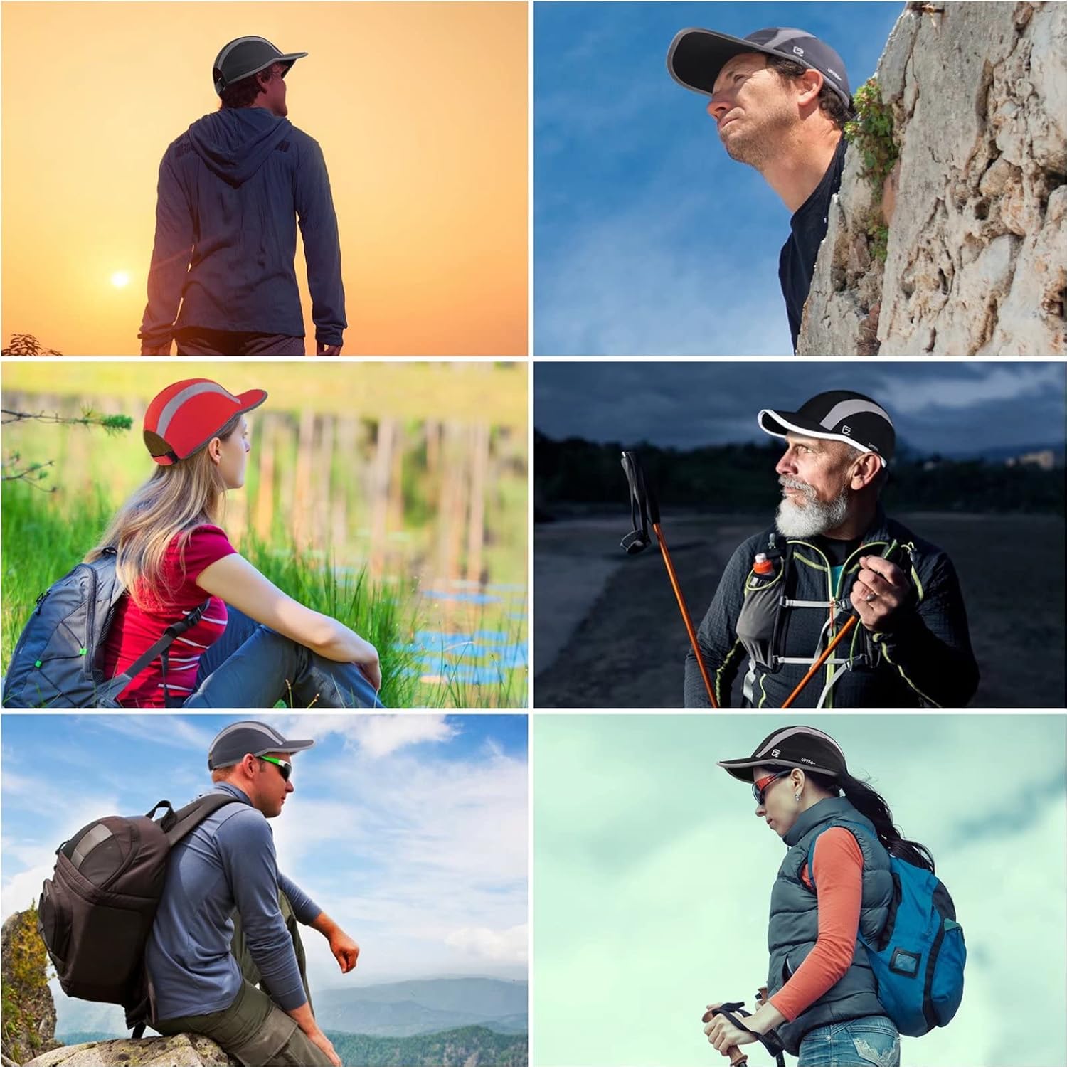 Detalle 2 de GADIEMKENSD UPF50+ Folding Outdoor Hat (Unstructured, Reflective, Breathable)