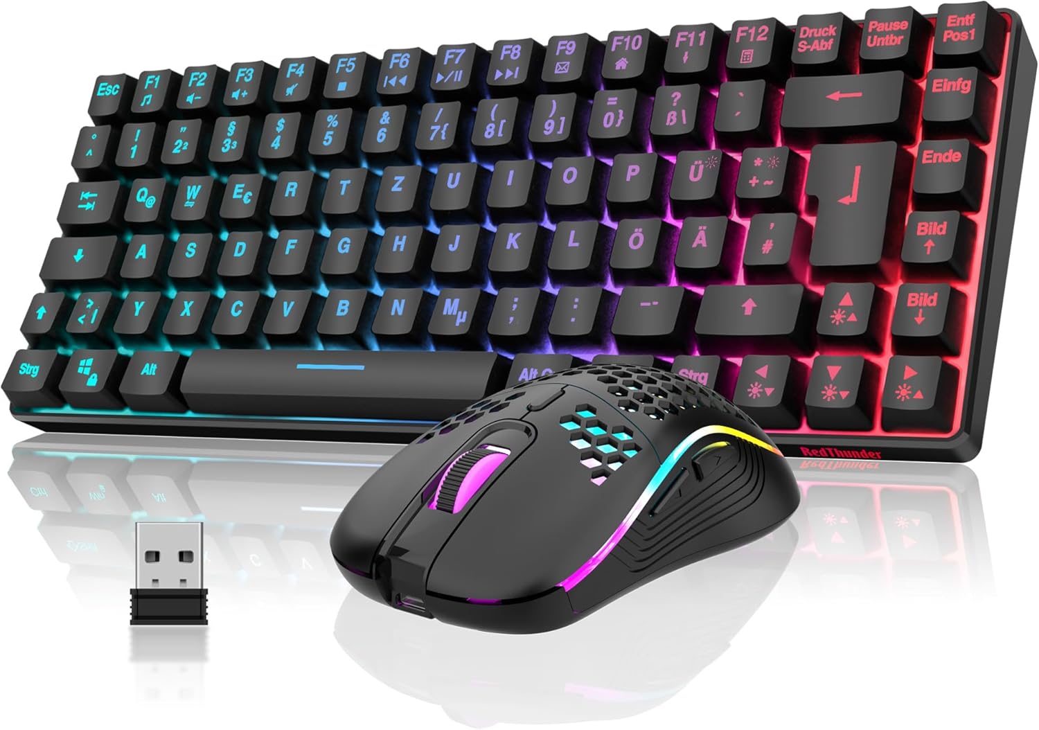 Detalle de RedThunder 75% Gaming Tastatur- und Maus-Set, 7200 DPI